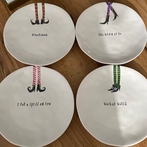 4 Rae Dunn Witch Plates